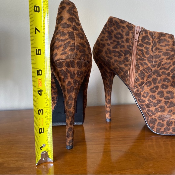 Forever 21 Cheetah Platform High Heel Booties - Picture 3 of 5